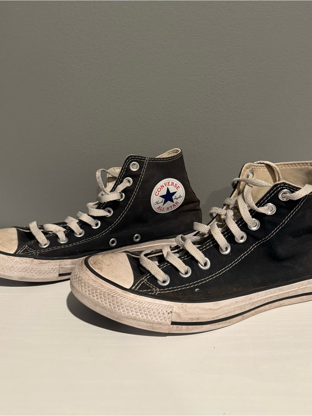 Converse Black High-Top Canvas Sneakers with White Accents